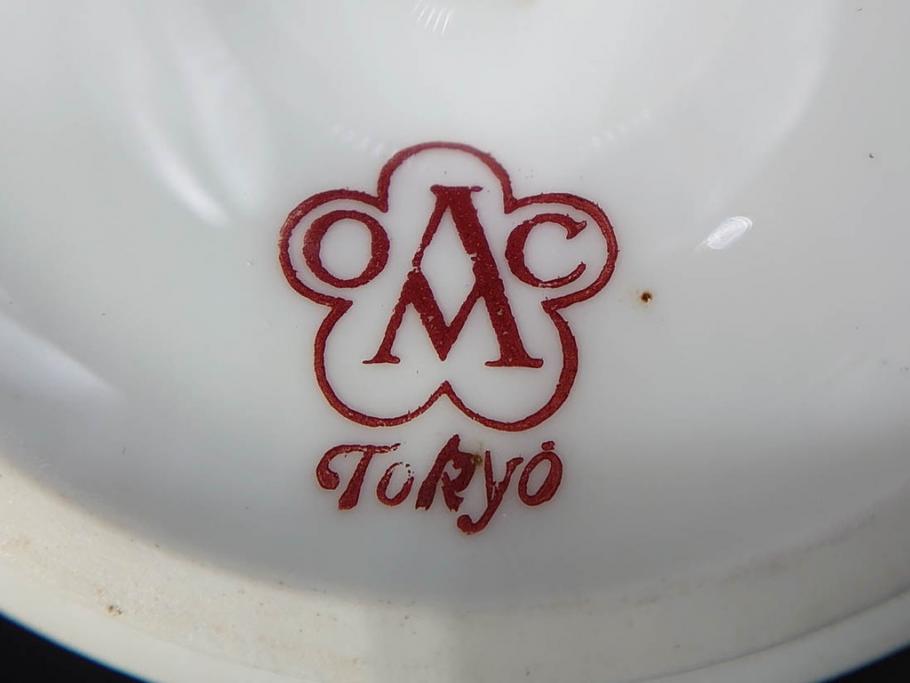 大倉陶園(OKURA、OAC)　オールド大倉　ゴールドライン　高級感のあるエッグスタンド6客セット(金彩、エッグカップ、洋食器、白磁)(R-081308)