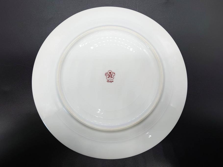 大倉陶園(OKURA、OAC)　オールド大倉　ゴールドライン　気品を感じるプレート4枚セット(金彩、白磁、洋食器、中皿)(R-081319)