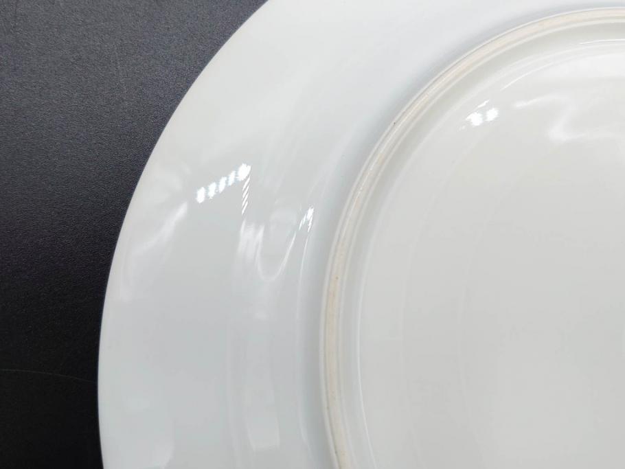 大倉陶園(OKURA、OAC)　オールド大倉　ゴールドライン　気品を感じるプレート4枚セット(金彩、白磁、洋食器、中皿)(R-081319)