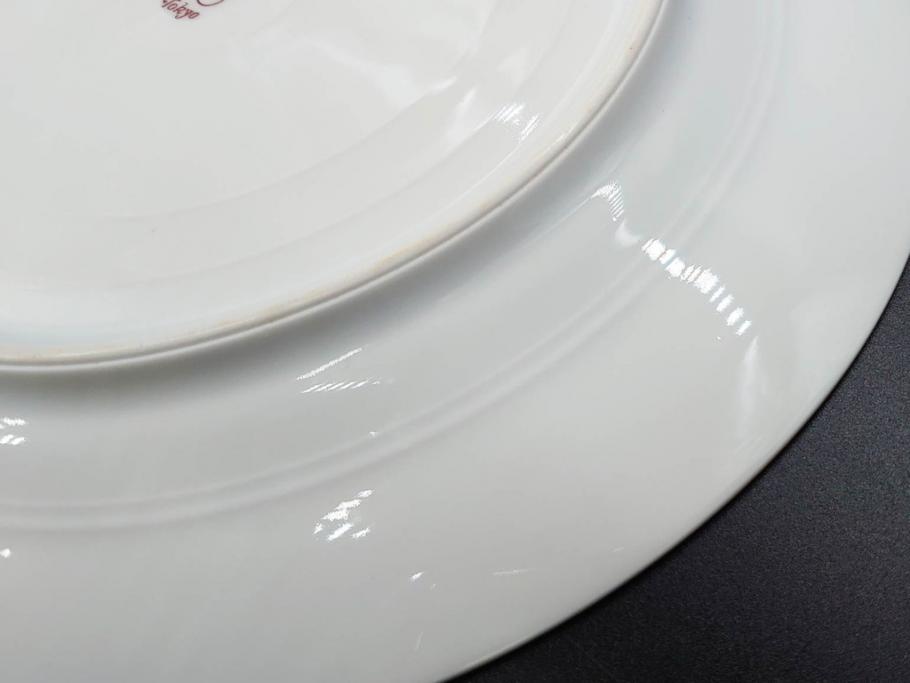 大倉陶園(OKURA、OAC)　オールド大倉　ゴールドライン　気品を感じるプレート4枚セット(金彩、白磁、洋食器、中皿)(R-081319)