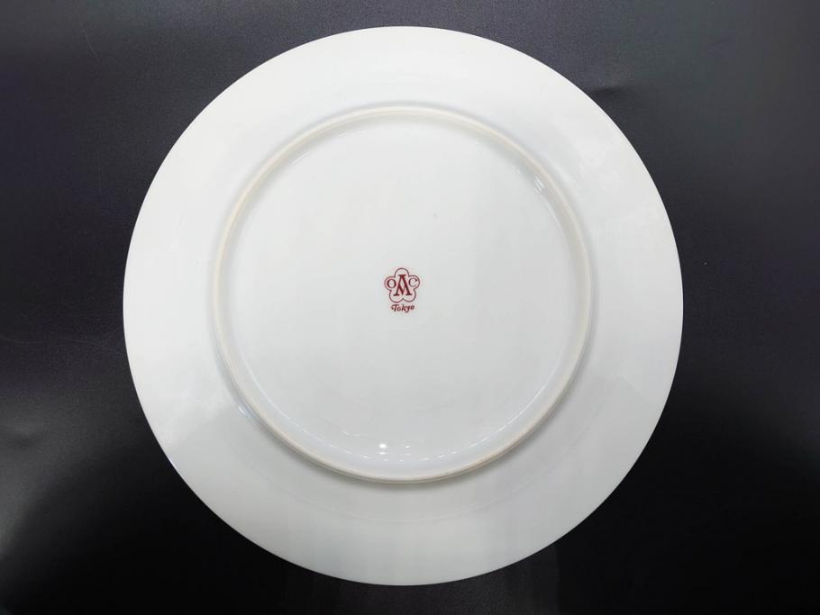 大倉陶園(OKURA、OAC)　オールド大倉　ゴールドライン　気品を感じるプレート4枚セット(金彩、白磁、洋食器、中皿)(R-081319)