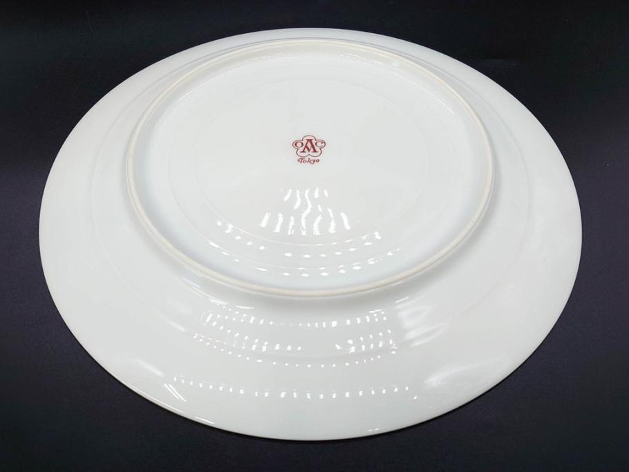 大倉陶園(OKURA、OAC)　オールド大倉　ゴールドライン　気品を感じるプレート4枚セット(金彩、白磁、洋食器、中皿)(R-081319)