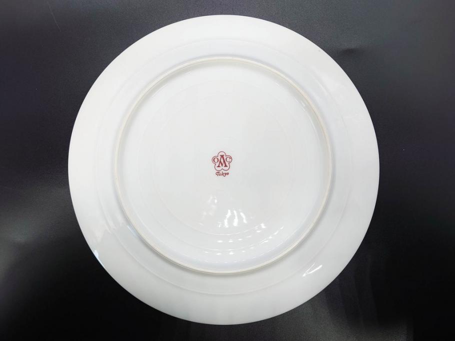 大倉陶園(OKURA、OAC)　オールド大倉　ゴールドライン　気品を感じるプレート4枚セット(金彩、白磁、洋食器、中皿)(R-081319)
