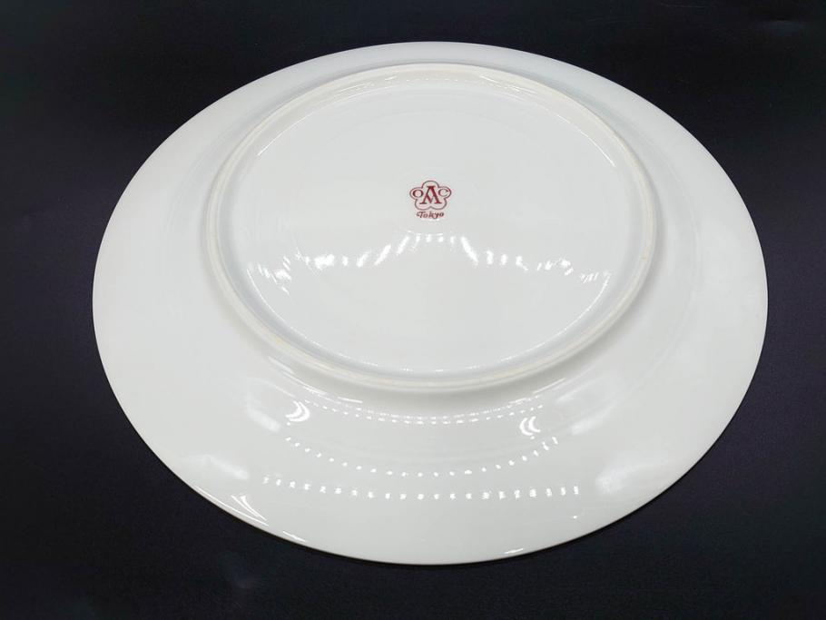 大倉陶園(OKURA、OAC)　オールド大倉　ゴールドライン　気品を感じるプレート4枚セット(金彩、白磁、洋食器、中皿)(R-081319)