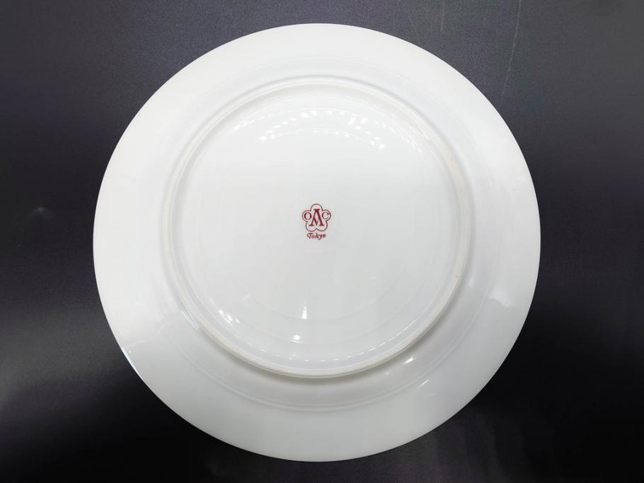 大倉陶園(OKURA、OAC)　オールド大倉　ゴールドライン　気品を感じるプレート4枚セット(金彩、白磁、洋食器、中皿)(R-081319)