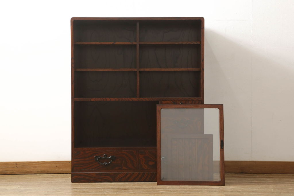 中古　美品　岩谷堂箪笥　No.364　高級感のある和の雰囲気を高める三尺茶箪笥(定価約52万円)(茶棚、収納棚、戸棚)(R-058108)