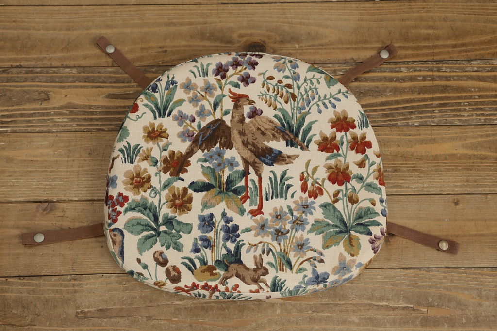 イギリスビンテージ　ERCOL(アーコール)　ナチュラルテイストのお部屋におすすめ! シンプルなクッション付きフープバックチェア(ウィンザーチェア、板座チェア、椅子、イス、1人掛け、ヴィンテージ、ウインザーチェア)(R-059539)
