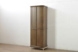 中古　未使用展示品　タモ材　落ち着いた色味とシンプルなデザインがお部屋に馴染みやすいモダン仏壇(床置き仏壇、家具調仏壇、祭壇、戸棚、収納棚)(定価約45万円)(R-080362)