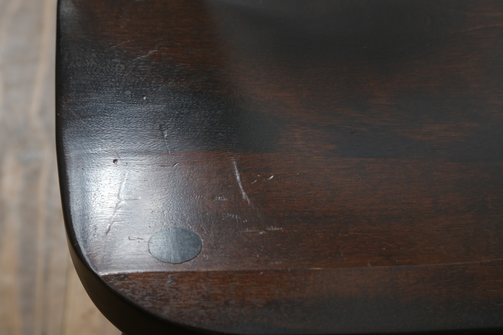 中古　美品　松本民芸家具　16型スピンドルチェア　ゆったりと座れるダイニングチェア(板座チェア、椅子、イス)(R-074636)