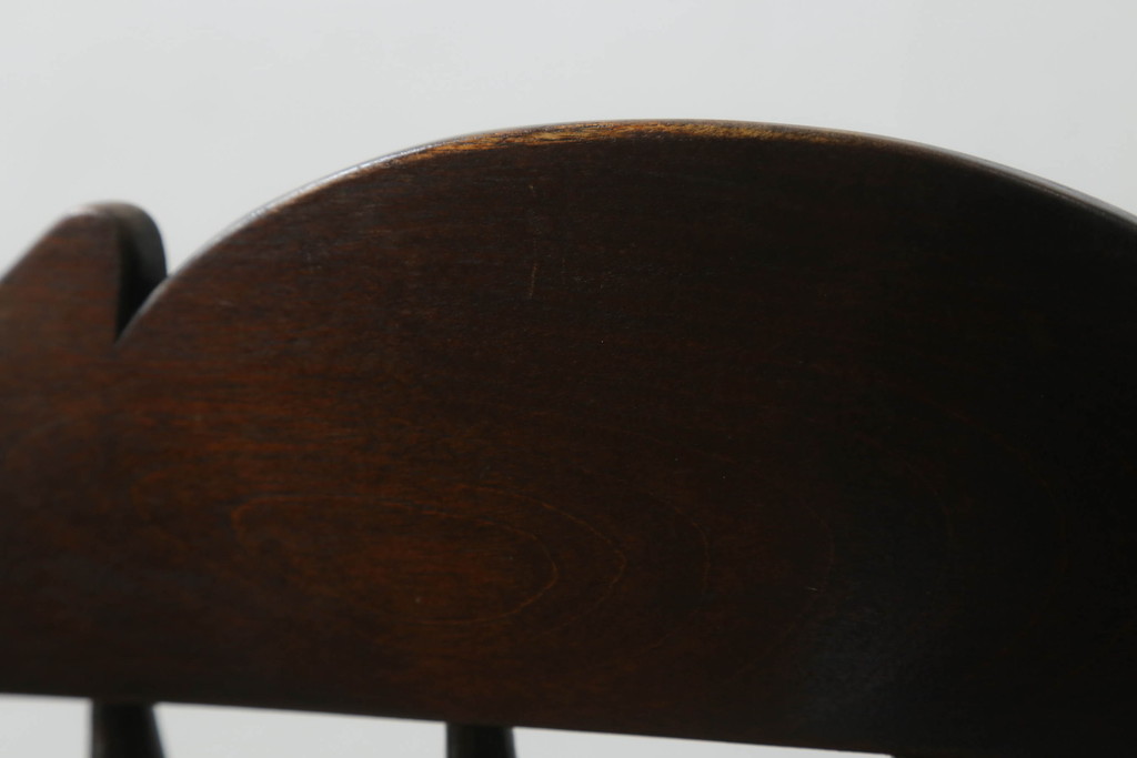 中古　美品　松本民芸家具　16型スピンドルチェア　ゆったりと座れるダイニングチェア(板座チェア、椅子、イス)(R-074636)