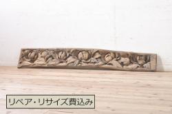 和製アンティーク　大正昭和初期　杉材柾目　幅狭タイプ　しっとりとした木肌が上品な板戸2枚セット(建具、引き戸)