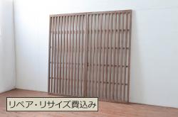 アンティーク建具　ペイント仕上げ限定　剥げたペンキの風合いが味わい深いドア1枚(扉、木製ドア、木製扉)(R-064625)
