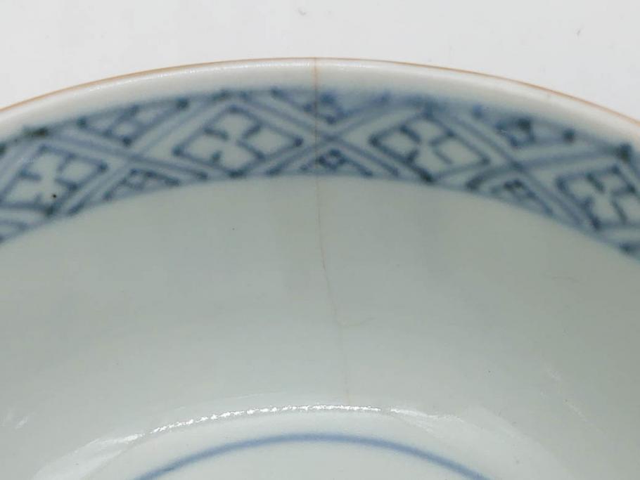 江戸期　古伊万里　赤絵　金彩　鮮やかな色彩が目を引く湯呑み5客セット(鳳凰、松竹梅、湯のみ、ぐい吞み、煎茶、茶器、和食器)(R-081328)