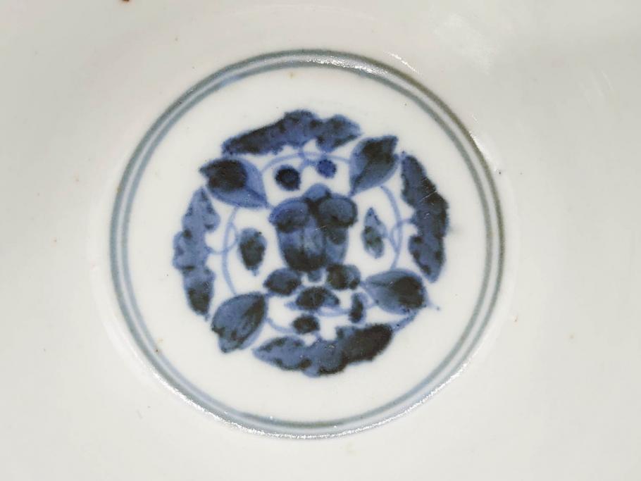 江戸期 古伊万里 青磁 染付 約12cm 3.9寸 爽やかな色合いが 江戸期 古伊万里 青磁 染付 約12cm 3.9寸 爽やかな色合いが
