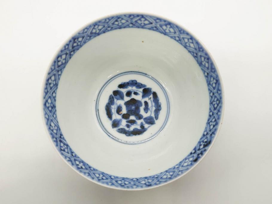 江戸期 古伊万里 青磁 染付 約12cm 3.9寸 爽やかな色合いが 江戸期 古伊万里 青磁 染付 約12cm 3.9寸 爽やかな色合いが