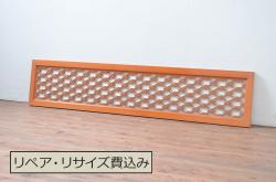 アンティーク建具　縁起の良い井筒割菱模様の組子欄間1枚(明り取り、明かり取り)(R-080464)