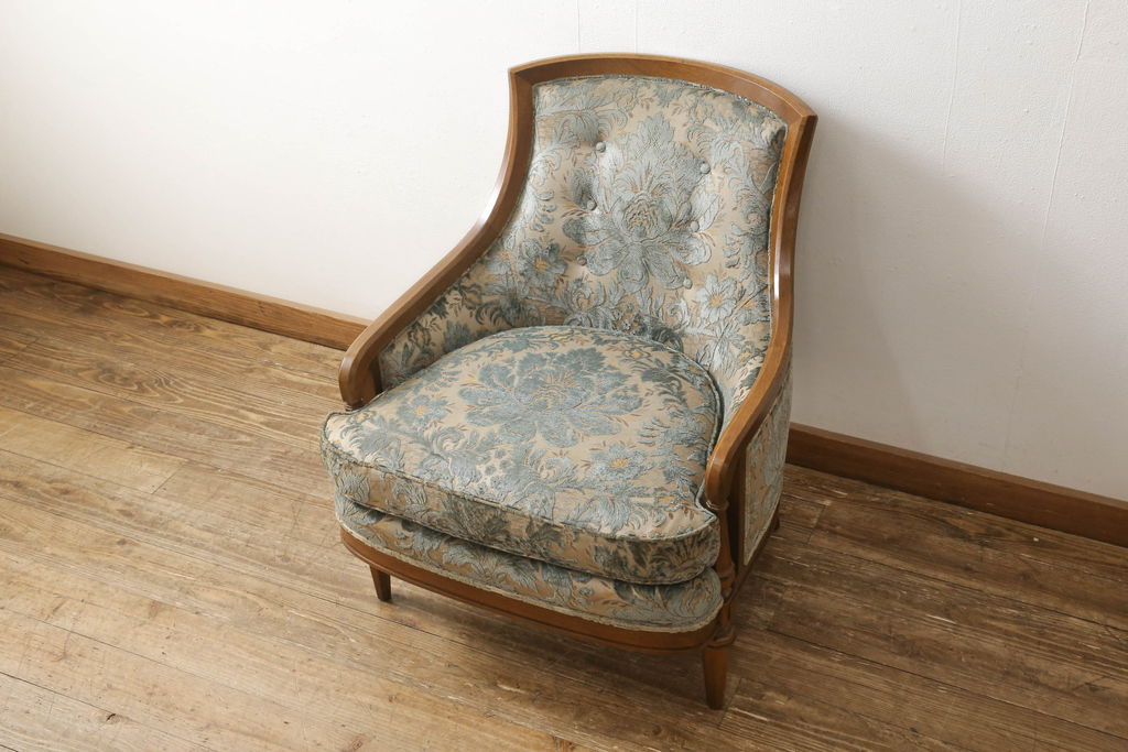 中古　DREXEL HERITAGE(ドレクセルヘリテイジ)　Upholstery(アップホルスタリー)　ローバックチェア(アームチェア、1人掛けソファ)(定価約45万円)(R-051777)