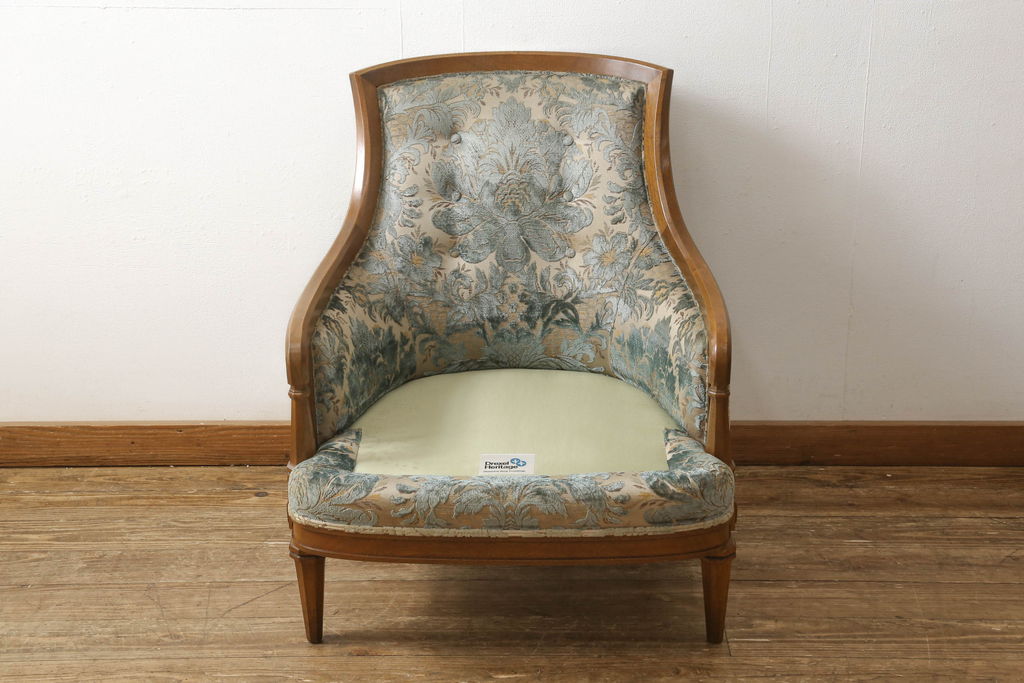 中古　DREXEL HERITAGE(ドレクセルヘリテイジ)　Upholstery(アップホルスタリー)　ローバックチェア(アームチェア、1人掛けソファ)(定価約45万円)(R-051777)