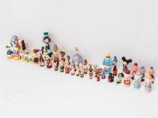 ビンテージ　ディズニー　心が和むまんがこけし52点セット(ヴィンテージ、木製人形、ミッキー、シンデレラ、ダンボ、わんわん物語、ピノキオ、ドナルド、デイジー、三匹の子ぶた)(R-081349)