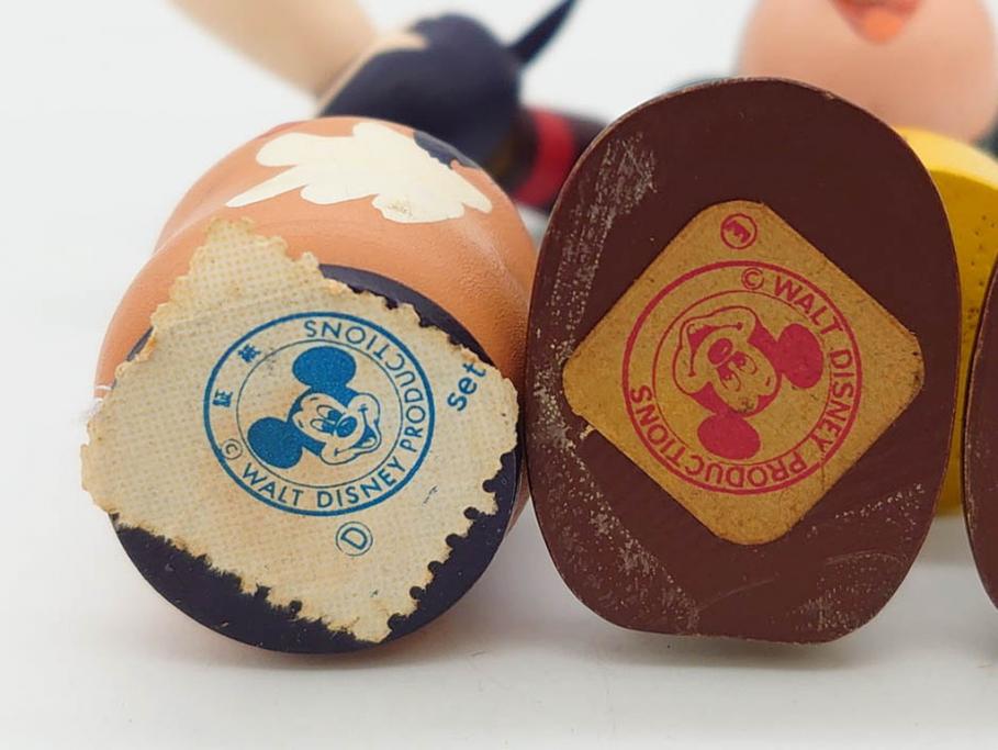 ディズニー Disney まんがこけし 木製 1970年代 レトロ 33体