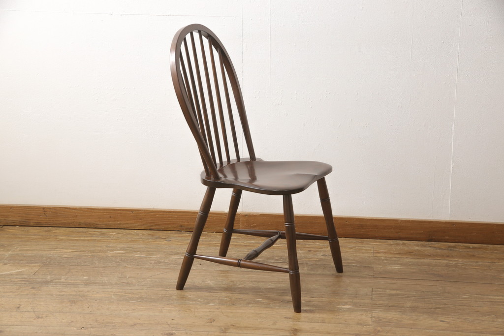 中古　美品　松本民芸家具　クラシックなデザインの#72リーチ型チェア(ダイニングチェア、椅子、板座チェア)(R-056864)