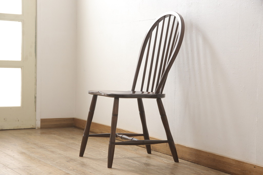 中古　美品　松本民芸家具　クラシックなデザインの#72リーチ型チェア(ダイニングチェア、椅子、板座チェア)(R-056864)