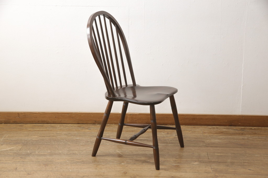 中古　美品　松本民芸家具　クラシックなデザインの#72リーチ型チェア(ダイニングチェア、椅子、板座チェア)(R-056865)