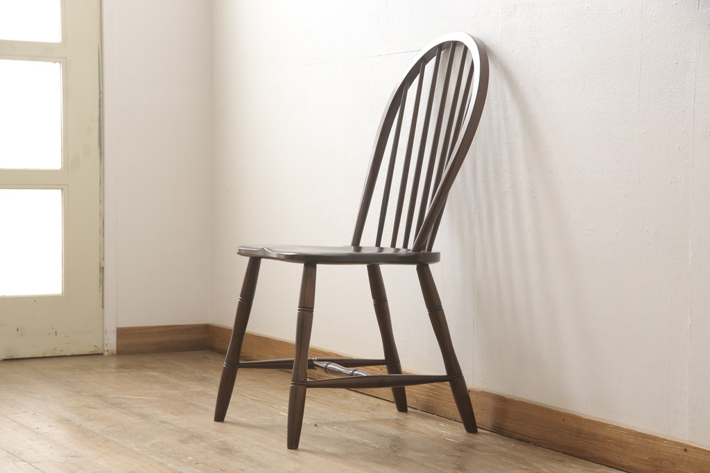 中古　美品　松本民芸家具　クラシックなデザインの#72リーチ型チェア(ダイニングチェア、椅子、板座チェア)(R-056865)