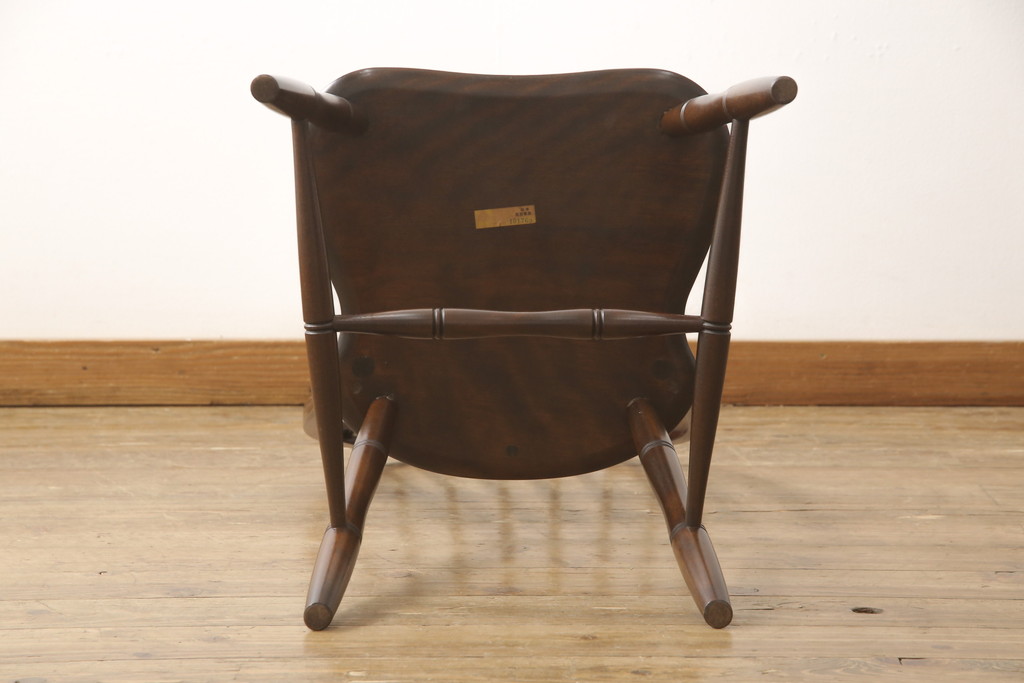 中古　美品　松本民芸家具　クラシックなデザインの#72リーチ型チェア(ダイニングチェア、椅子、板座チェア)(R-056865)