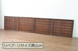 ナチュラルスタイル　木味の良いルーバー2枚セット(1)(ヴォレー、ボレー、雨戸)