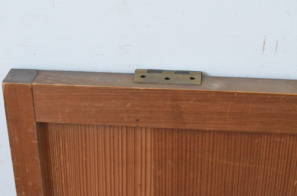 アンティーク建具　縦でも横でも使えるマス目(升目)格子の小さな扉1枚(窓、木製戸)(R-065340)