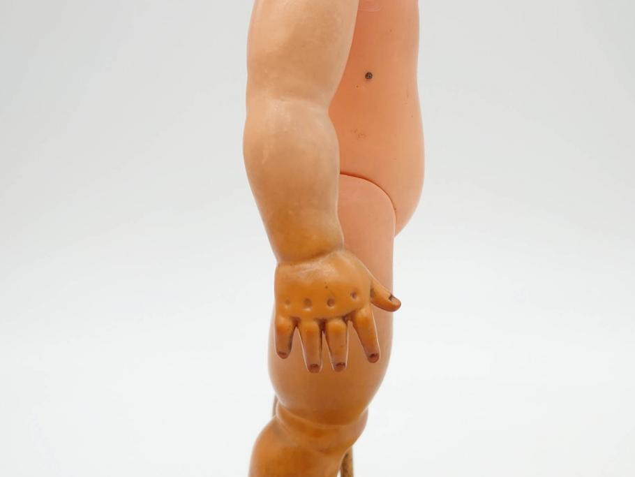 不二家　マスダヤ　木製台座　高さ 約38cm　レトロな雰囲気のペコちゃん人形(着せ替え、首振り、増田屋、玩具)(R-081350)