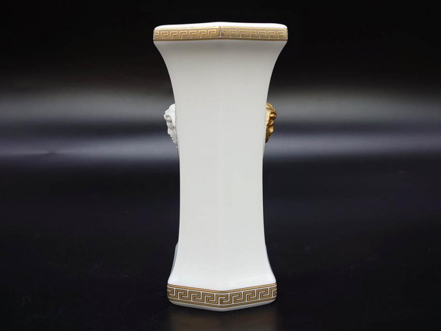VERSACE(ヴェルサーチェ)　Rosenthal(ローゼンタール)　メデューサ　独創的なデザインが魅力の花瓶(ゴルゴナ、フラワーベース、花器、花入、花生、金彩、共箱付き、袋付き)(R-081354)