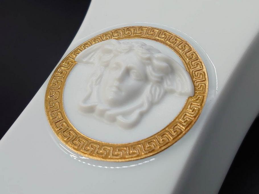 VERSACE(ヴェルサーチェ)　Rosenthal(ローゼンタール)　メデューサ　独創的なデザインが魅力の花瓶(ゴルゴナ、フラワーベース、花器、花入、花生、金彩、共箱付き、袋付き)(R-081354)