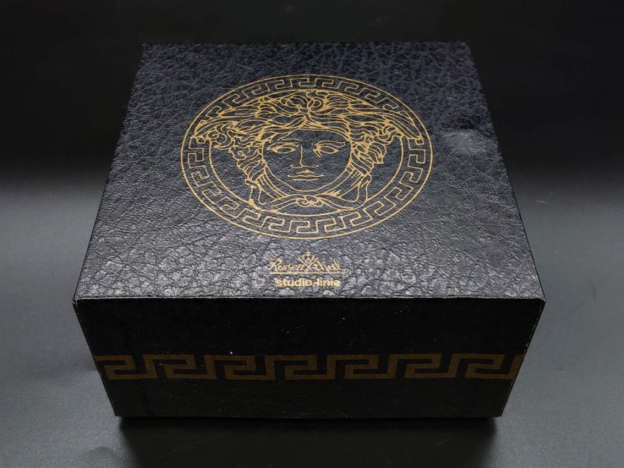 VERSACE(ヴェルサーチェ)　Rosenthal(ローゼンタール)　メデューサ　独創的なデザインが魅力の花瓶(ゴルゴナ、フラワーベース、花器、花入、花生、金彩、共箱付き、袋付き)(R-081354)
