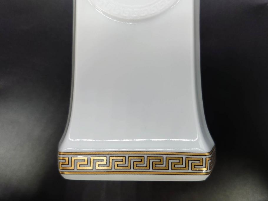 VERSACE(ヴェルサーチェ)　Rosenthal(ローゼンタール)　メデューサ　洗練されたデザインが美しい花瓶(ゴルゴナ、フラワーベース、花器、花入、花生、金彩、共箱付き、袋付き)(R-081355)