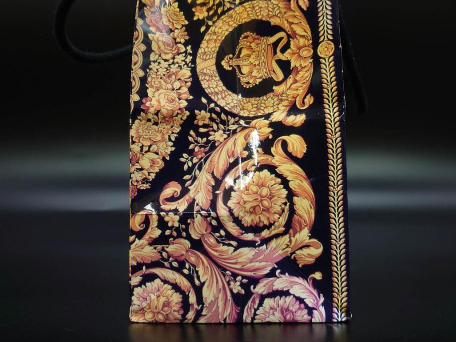 VERSACE(ヴェルサーチェ)　Rosenthal(ローゼンタール)　メデューサ　洗練されたデザインが美しい花瓶(ゴルゴナ、フラワーベース、花器、花入、花生、金彩、共箱付き、袋付き)(R-081355)