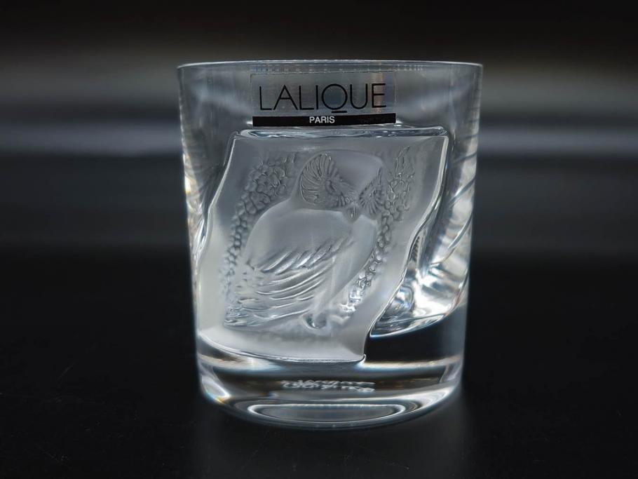 フランス　LALIQUE(ラリック)　ユロット　和気あいあいとした気分を盛り上げるSAKEタンブラー6客セット(フクロウ、梟、サテンクリスタル、グラス、硝子、ガラス)(R-081356)