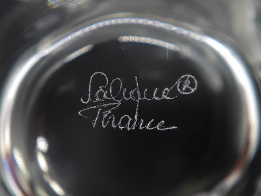 フランス　LALIQUE(ラリック)　ユロット　和気あいあいとした気分を盛り上げるSAKEタンブラー6客セット(フクロウ、梟、サテンクリスタル、グラス、硝子、ガラス)(R-081356)