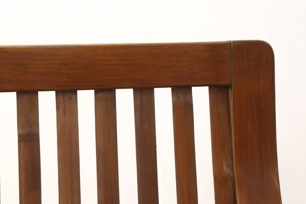 和製アンティーク　竹興社　城所右文次　オリジナル　Bamboo Chair　滑らかな曲線のデザインが目を惹くバンブーチェア(アームチェア、安楽椅子、ディスプレイ)(R-060451)