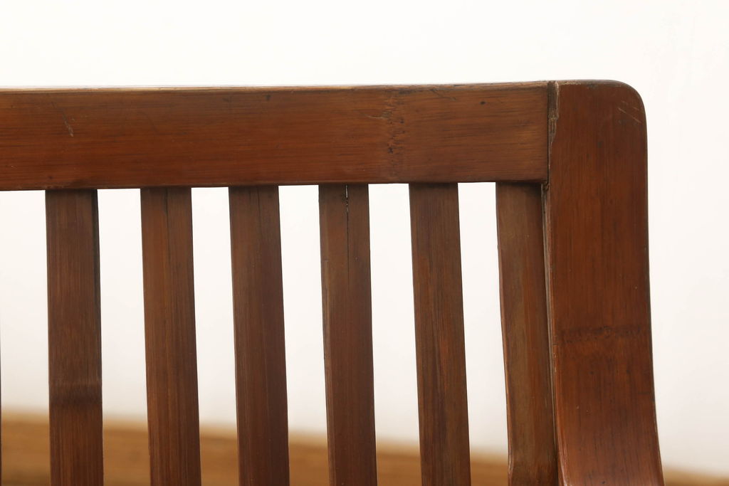 和製アンティーク　竹興社　城所右文次　オリジナル　Bamboo Chair　滑らかな曲線のデザインが目を惹くバンブーチェア(アームチェア、安楽椅子、ディスプレイ)(R-060452)