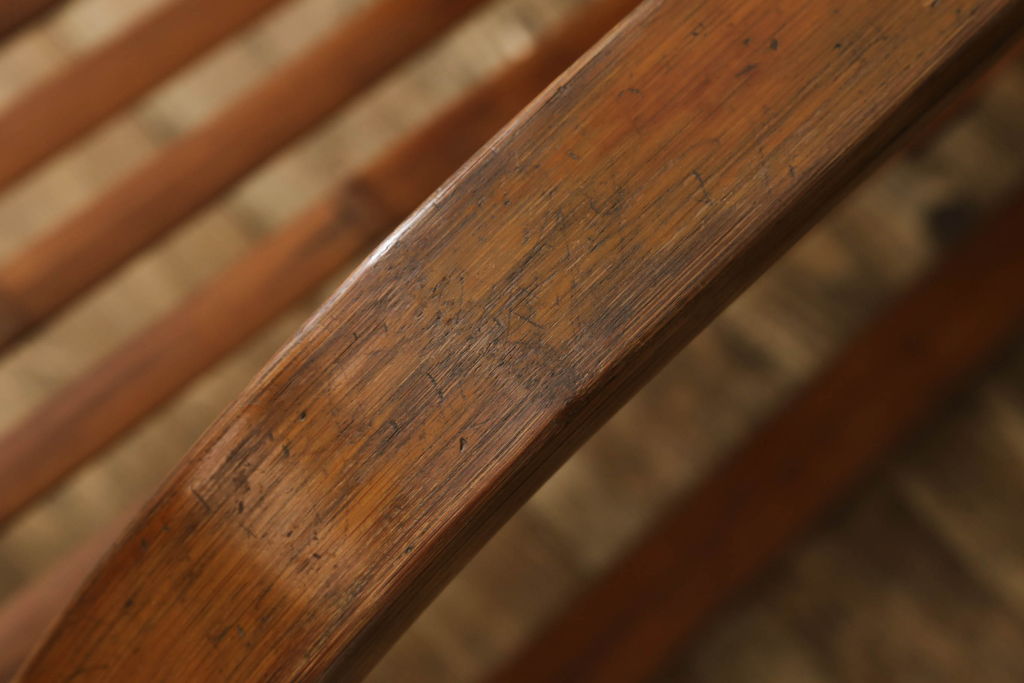 和製アンティーク　竹興社　城所右文次　オリジナル　Bamboo Chair　滑らかな曲線のデザインが目を惹くバンブーチェア(アームチェア、安楽椅子、ディスプレイ)(R-060452)