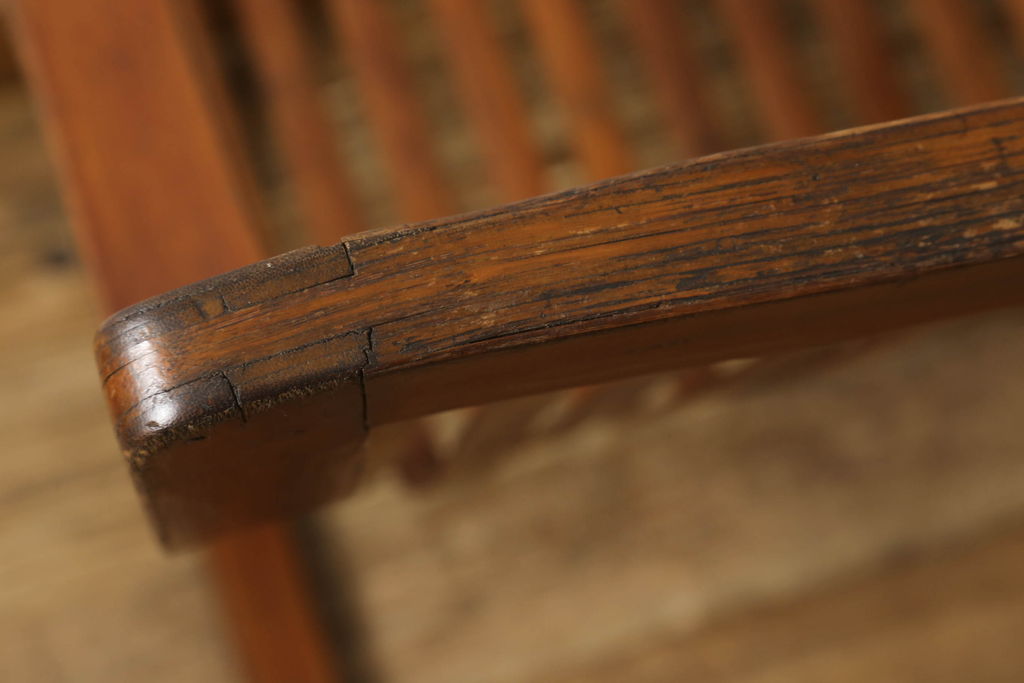 和製アンティーク　竹興社　城所右文次　オリジナル　Bamboo Chair　滑らかな曲線のデザインが目を惹くバンブーチェア(アームチェア、安楽椅子、ディスプレイ)(R-060452)