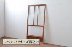 アンティーク建具　お部屋に光をたっぷりと取り込めるレトロなガラス戸1枚(引き戸)(R-080971)