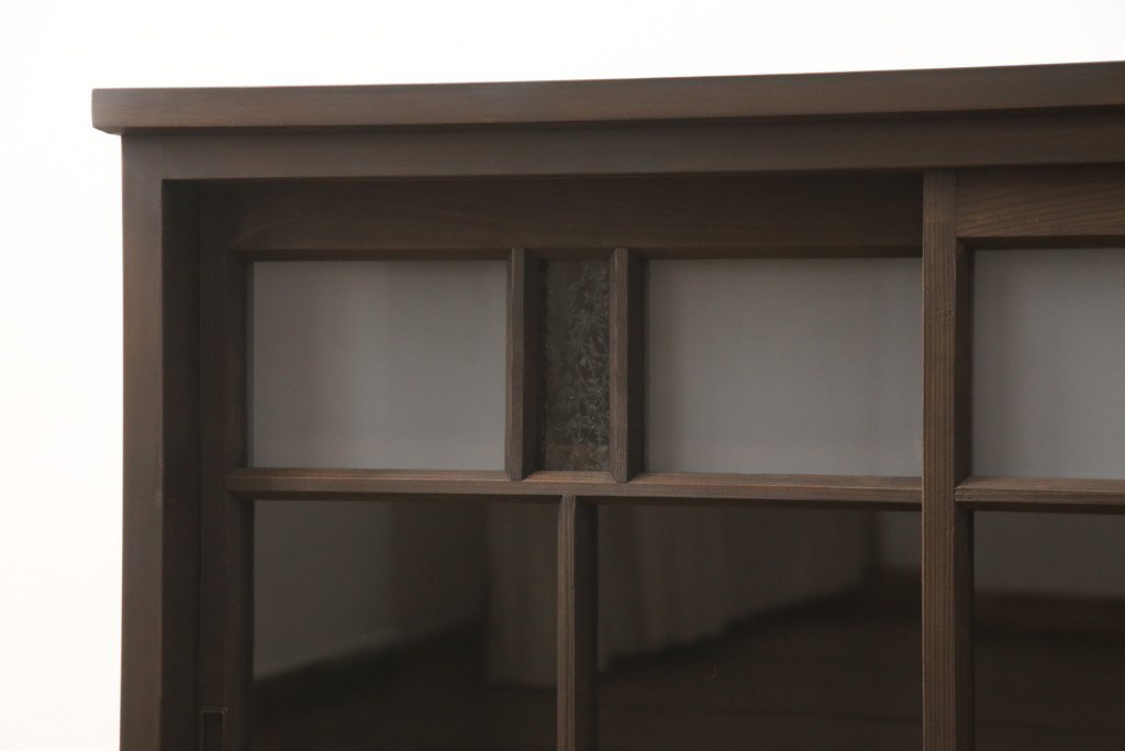 ラフジュ工房オリジナル　古建具リメイク　和モダンな雰囲気を盛り立てる収納棚(サイドボード、戸棚、サイドキャビネット)(R-057438)