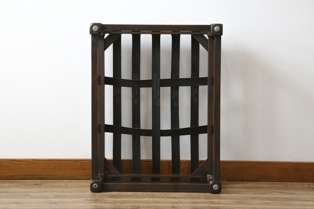 イギリスビンテージ　ERCOL(アーコール)　Old Colonial(オールドコロニアル)　シックな英国カントリースタイルのお部屋におすすめなオットマン(フットスツール、1Pソファ、1人掛けソファ、一人掛けソファ、椅子、イス、チェア、ヴィンテージ、北欧)(R-066808)
