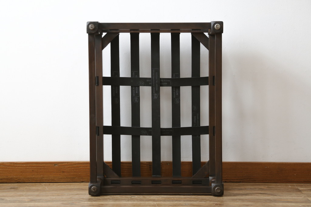 イギリスビンテージ　ERCOL(アーコール)　Old Colonial(オールドコロニアル)　シックな英国カントリースタイルのお部屋におすすめなオットマン(フットスツール、椅子、イス、チェア、ヴィンテージ、北欧)(R-066809)
