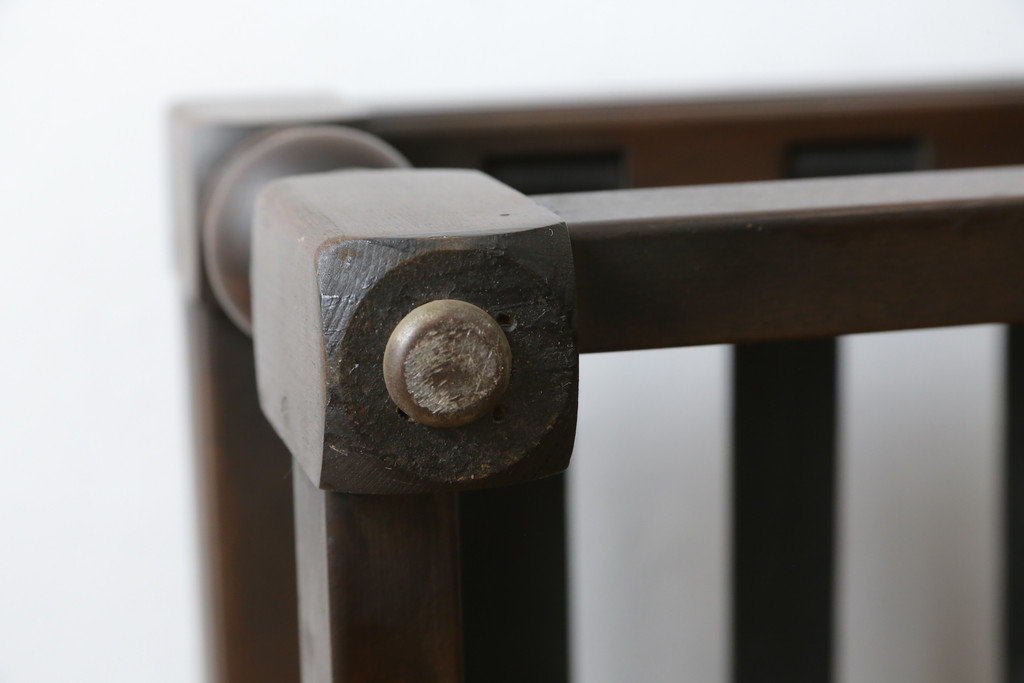 イギリスビンテージ　ERCOL(アーコール)　Old Colonial(オールドコロニアル)　シックな英国カントリースタイルのお部屋におすすめなオットマン(フットスツール、椅子、イス、チェア、ヴィンテージ、北欧)(R-066809)