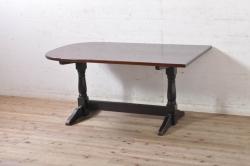 中古　希少モデル　DREXEL HERITAGE(ドレクセルヘリテイジ)　彫刻入り　異国情緒あふれるシノワズリ様式のコンソールテーブル(薄型デスク、机、ワークデスク、サイドテーブル、在宅用、在宅ワーク用)(R-080159)