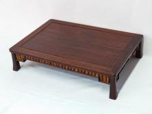 時代物　唐木　斑竹細工　茶道具　巧みを凝らした花台(飾り台、ミニテーブル、ディスプレイ台、華台、平卓)(R-081383)